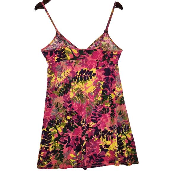 Lucky Brand Babydoll Slip Dress Women M Multicolor Floral Spaghetti Strap - Picture 2 of 15
